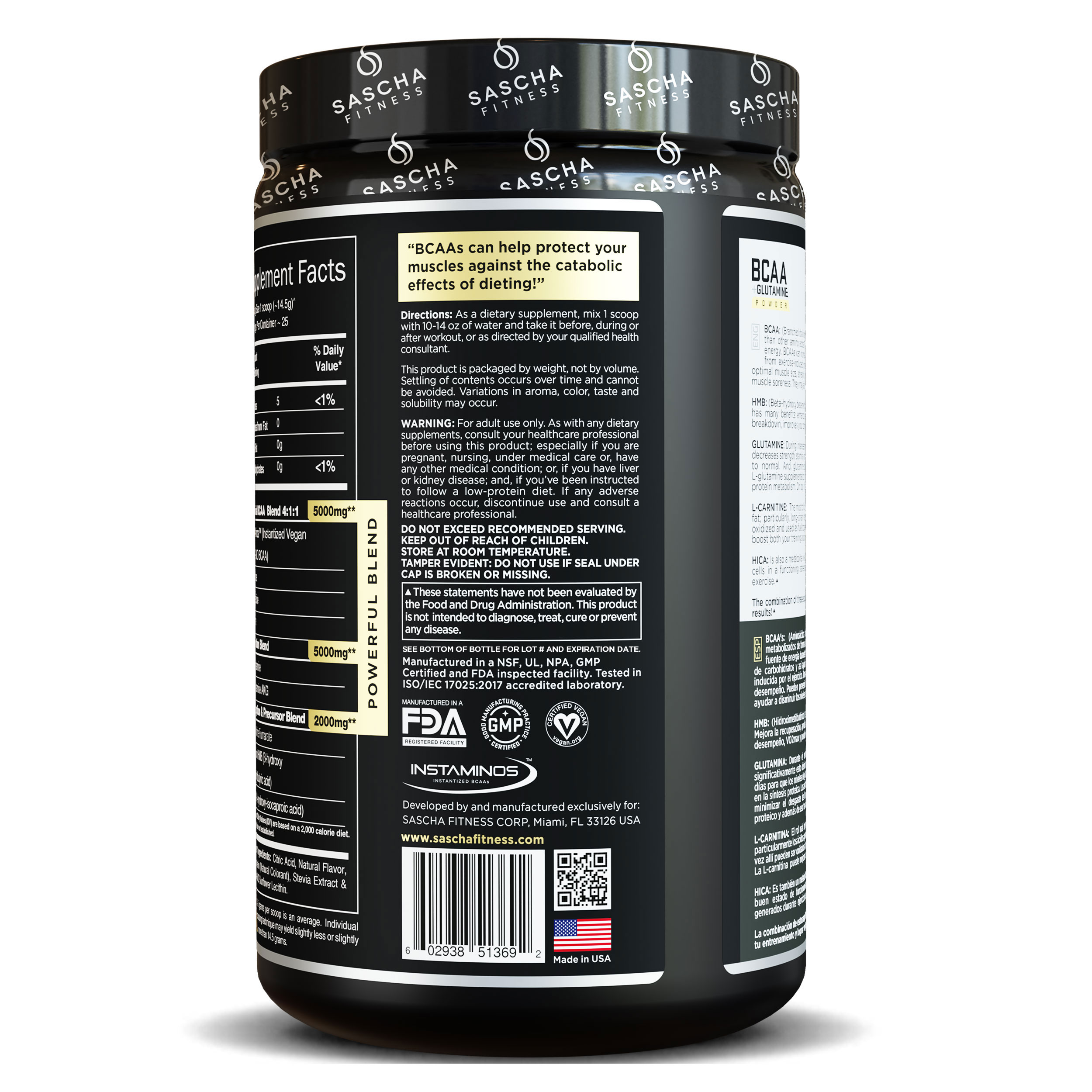 BCAA + Glutamine Powder Piña Colada Uhlala Fit Supply